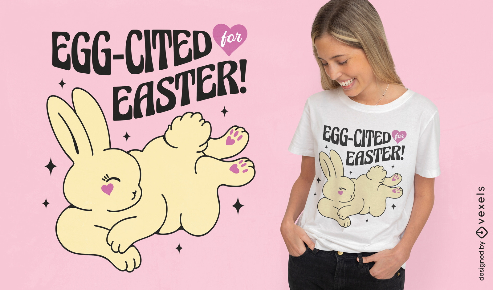 Easter egg-cited t-shirt design