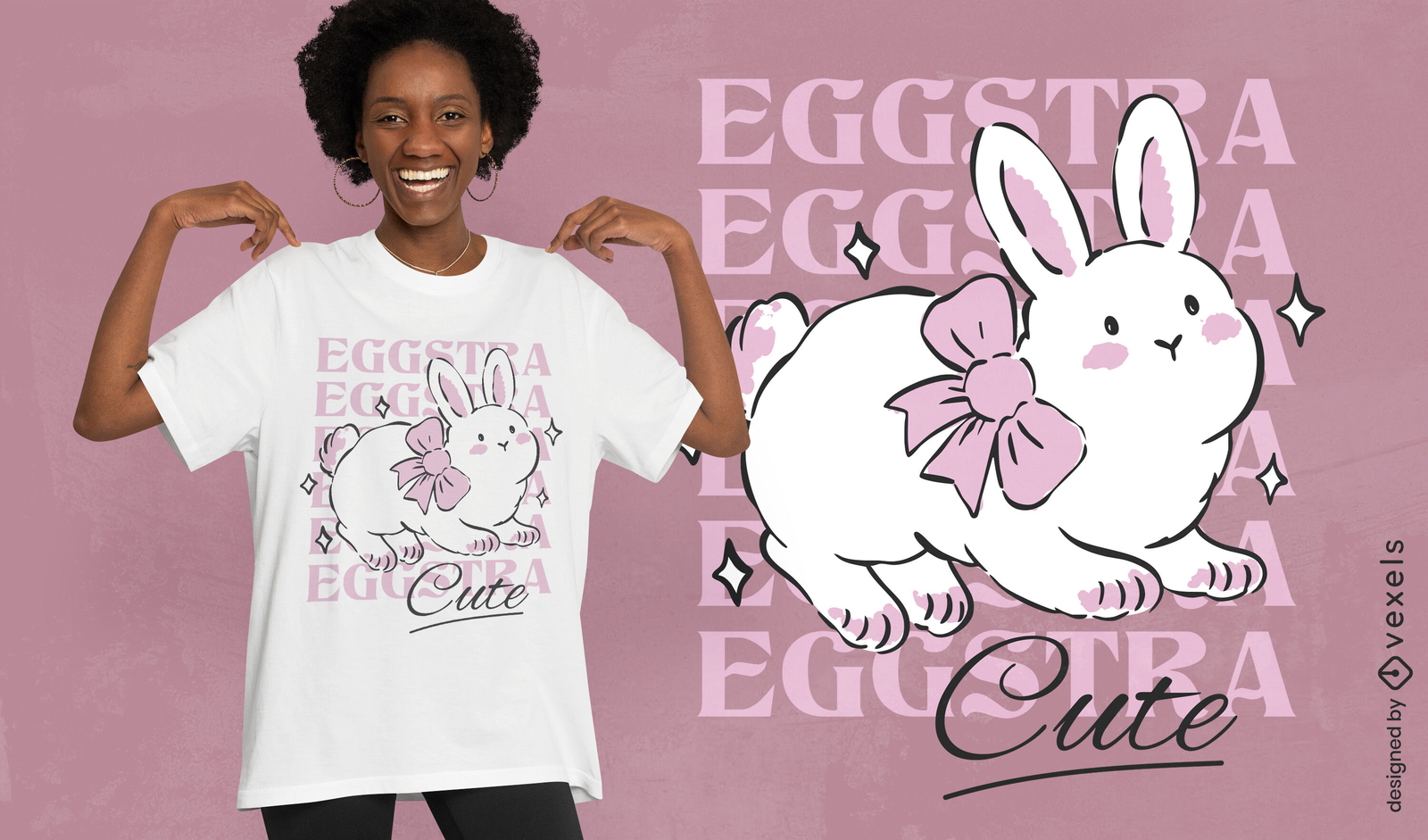 Easter eggstra cute t-shirt design