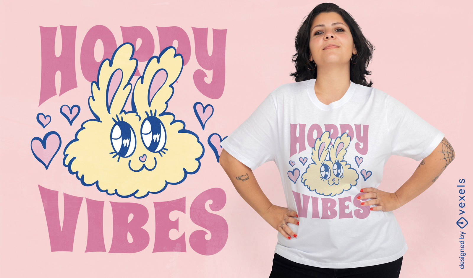 Diseño de camiseta con vibraciones alegres de Pascua