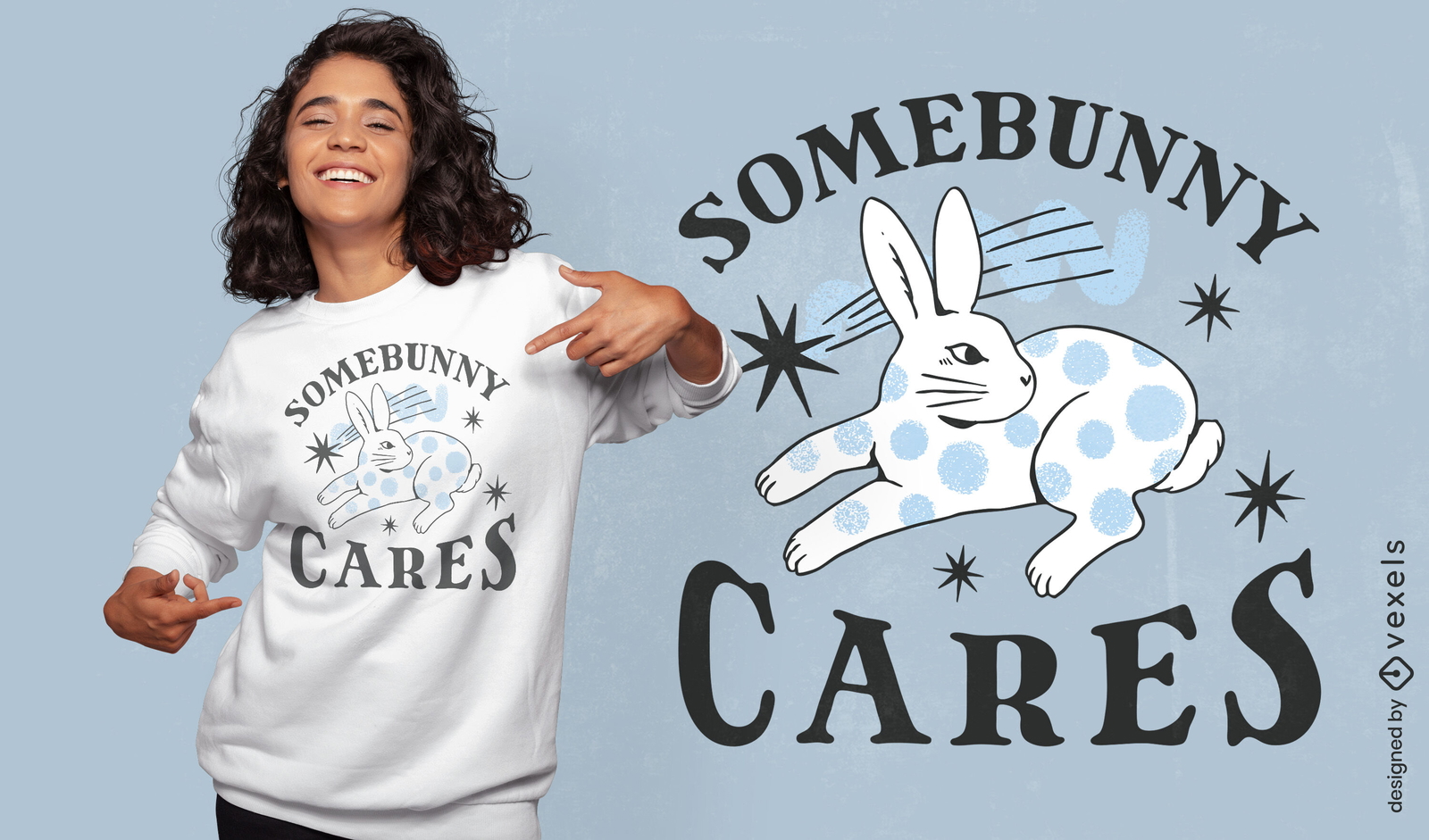 Diseño de camiseta con el mensaje "Some Bunny Cares" de Pascua