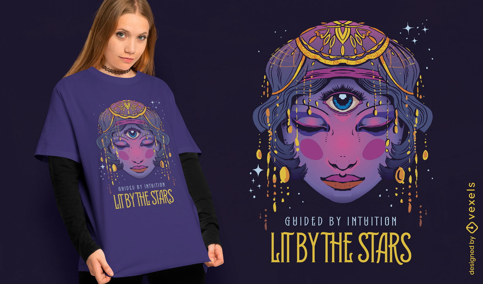 Third eye woman t-shirt design