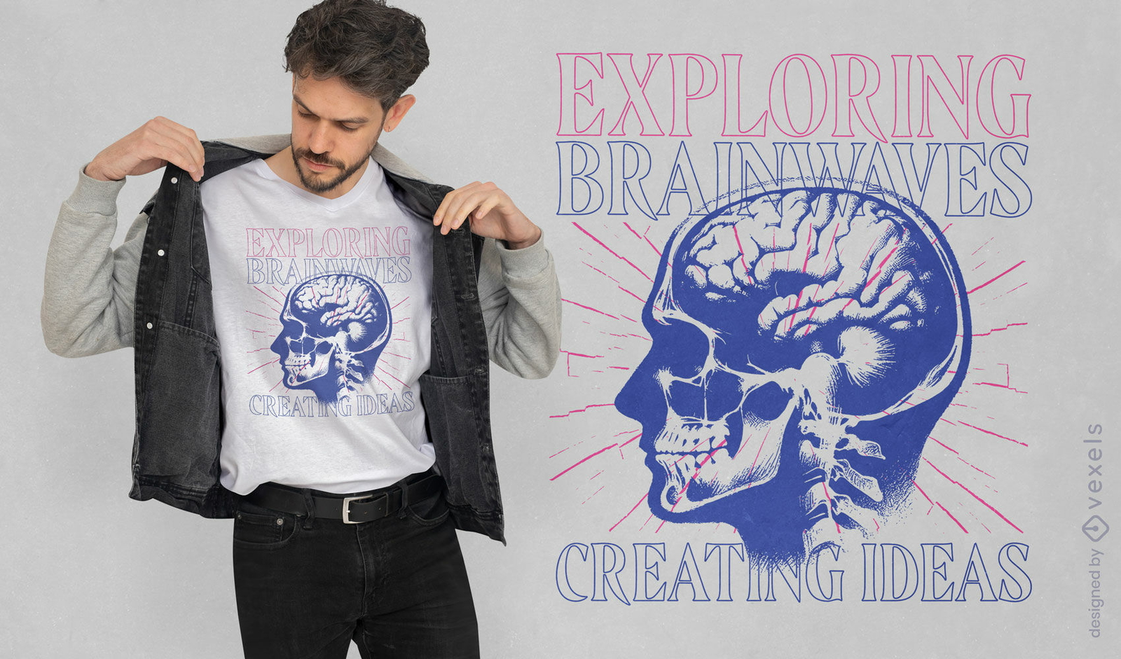 Anatomical brainwaves t-shirt design