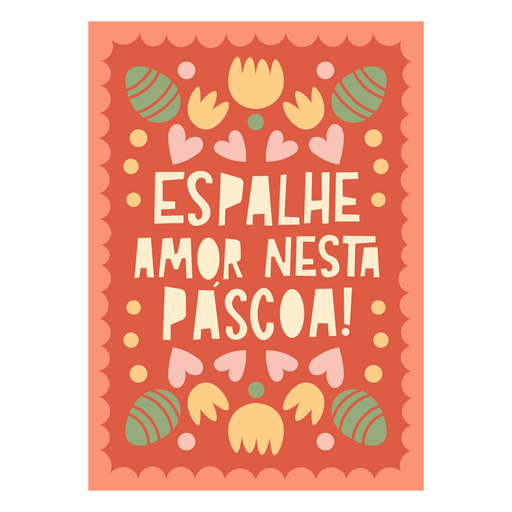 Design de citação de amor de Páscoa lúdica Desenho PNG