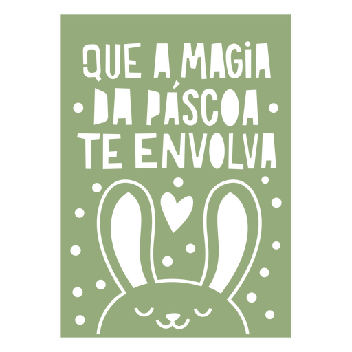 Playful easter bunny quote design PNG Design