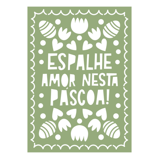 Design elegante de mensagem de Páscoa Desenho PNG