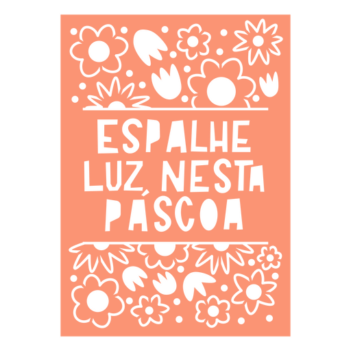 Diseño de tarjeta de Pascua con flores de primavera Diseño PNG