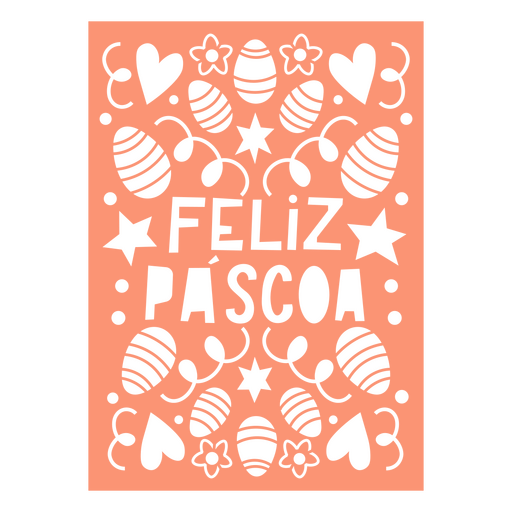 Diseño de tarjeta de Pascua divertido con colores vibrantes. Diseño PNG