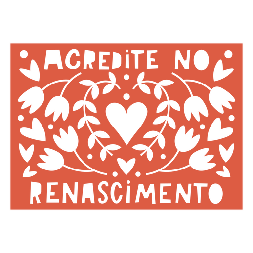 Design floral inspirador com motivo de coração Desenho PNG