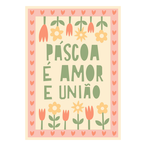 Design de citação divertida de amor e união de Páscoa Desenho PNG