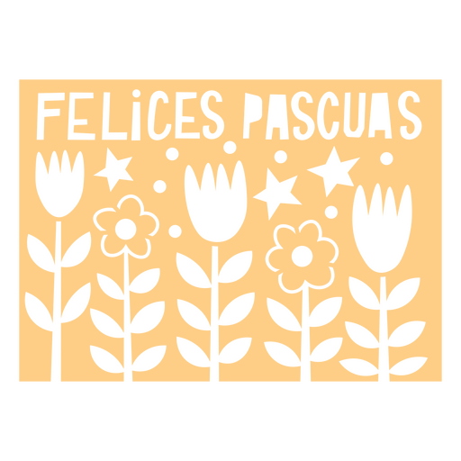 Desenho de flores coloridas de Páscoa com texto festivo Desenho PNG