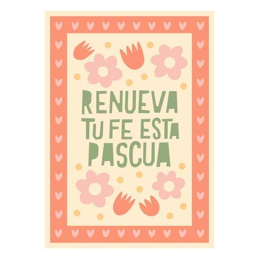 Arte lúdico de renovación de la fe pascual Diseño PNG