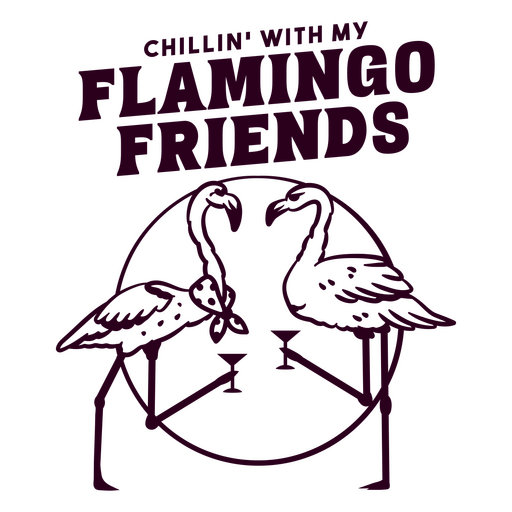 Ilustração de amigos flamingos brincalhões Desenho PNG