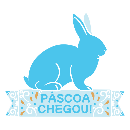 Design lúdico de coelho da Páscoa com saudação festiva Desenho PNG