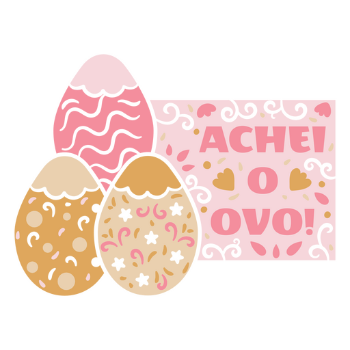 Playful easter egg design with festive text PNG Design