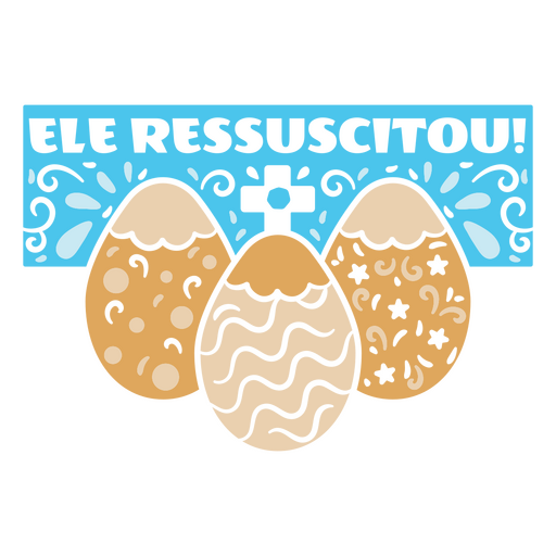 Diseño de huevo de Pascua colorido con tipografía divertida. Diseño PNG