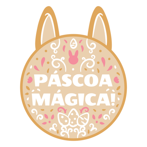 Design de Páscoa caprichoso com elementos de coelhos divertidos Desenho PNG