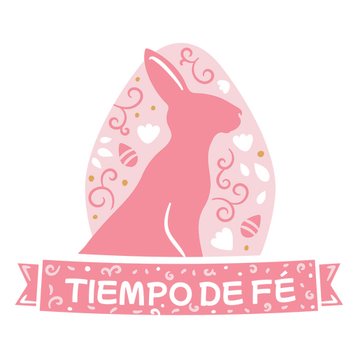 Diseño de conejo de Pascua divertido con elementos extravagantes. Diseño PNG