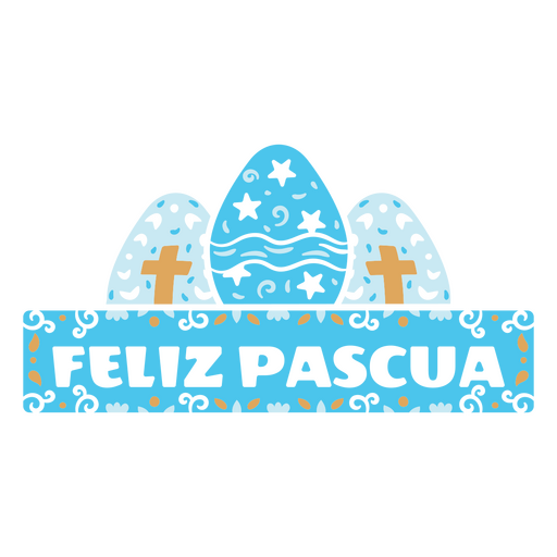 Diseño de huevo de Pascua colorido con elementos festivos. Diseño PNG