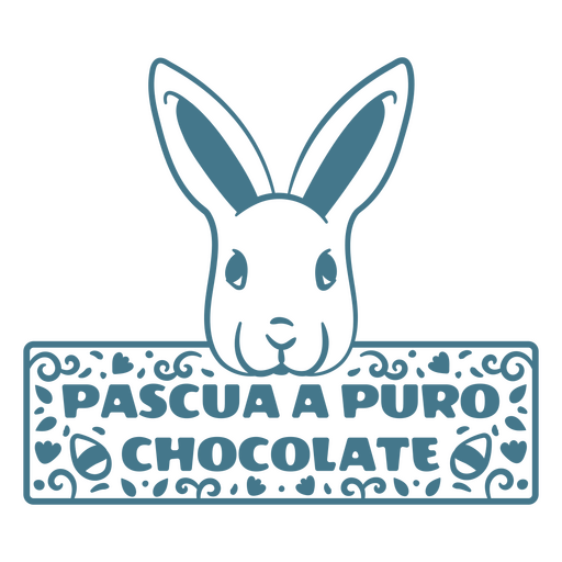 Design encantador de coelho de chocolate da Páscoa Desenho PNG