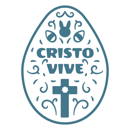 Design elegante de ovo de páscoa com citação Desenho PNG