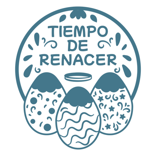 Diseño de huevo de Pascua caprichoso con texto inspirador. Diseño PNG