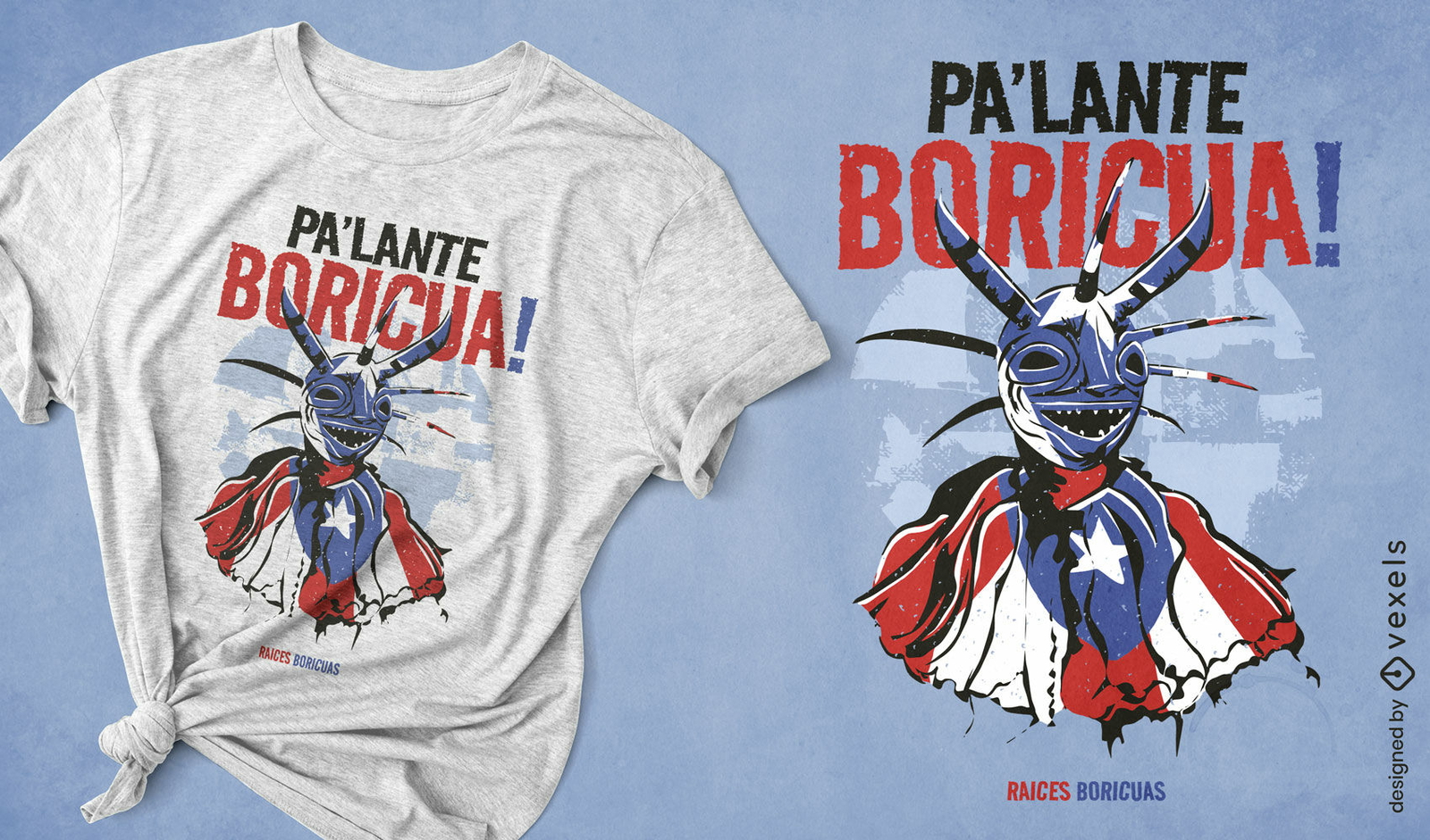 Boricua mask patriotic t-shirt design