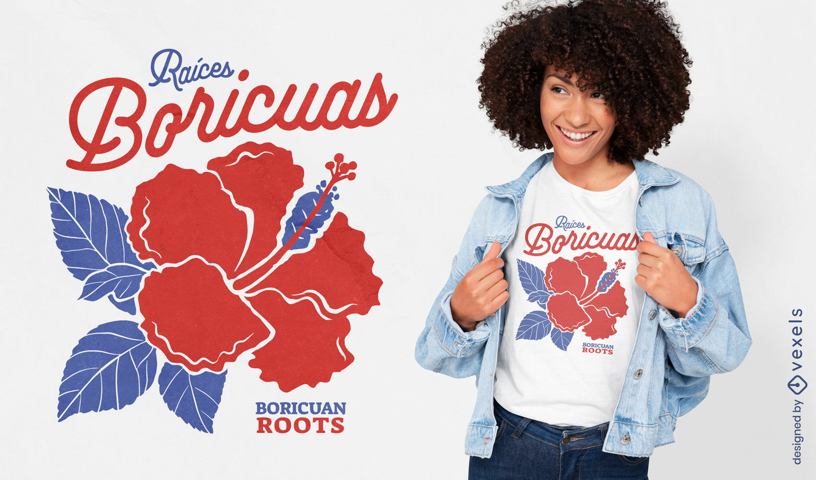 Boricuan roots hibiscus t-shirt design