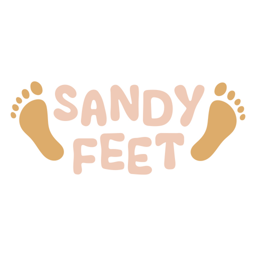 Playful sandy feet design PNG Design