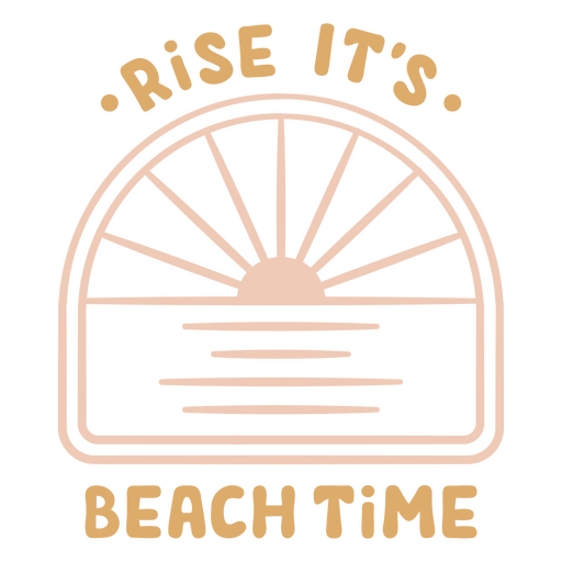 Vintage beach time sunrise design PNG Design