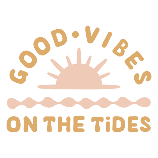 Positive coastal vibes quote design PNG Design