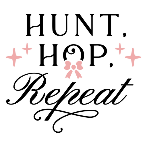 Cute pink bow and sparkles easter design PNG Design