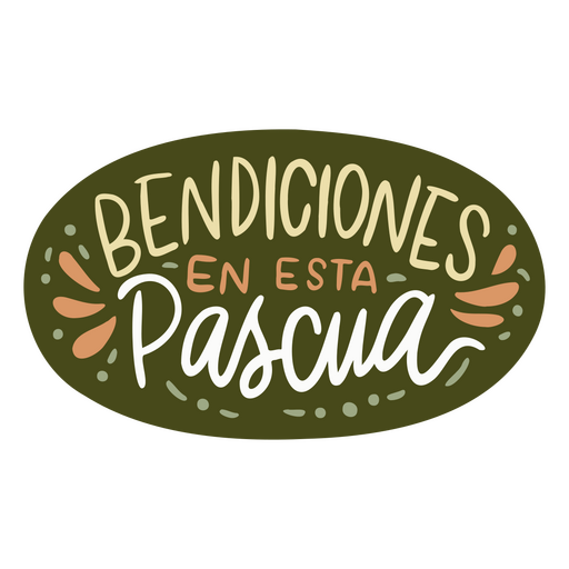 Design de tipografia de bênçãos festivas de Páscoa Desenho PNG