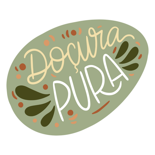 Playful botanical phrase design PNG Design