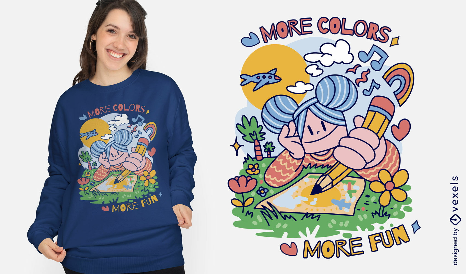 More colors more fun t-shirt design