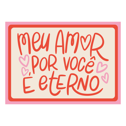 Design encantador de declaração de amor com corações Desenho PNG