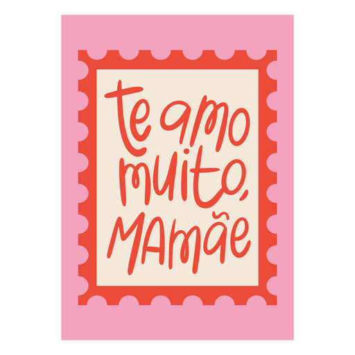 Design de mensagem amorosa e encantadora para a mãe Desenho PNG