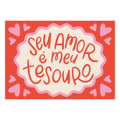 Citação de amor divertida com design de corações Desenho PNG