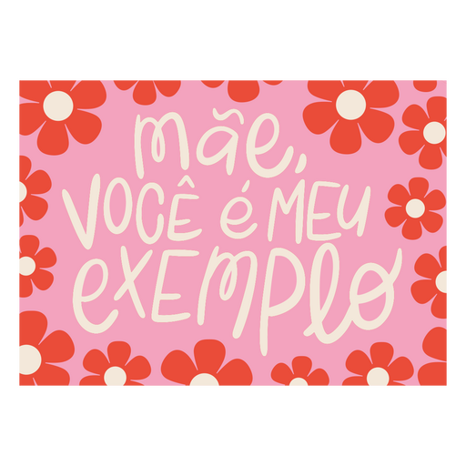 Design de citação floral encantador para mães Desenho PNG