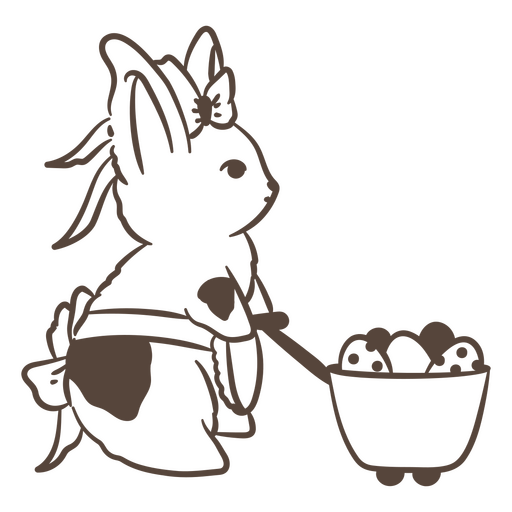 Cute bunny chef illustration PNG Design