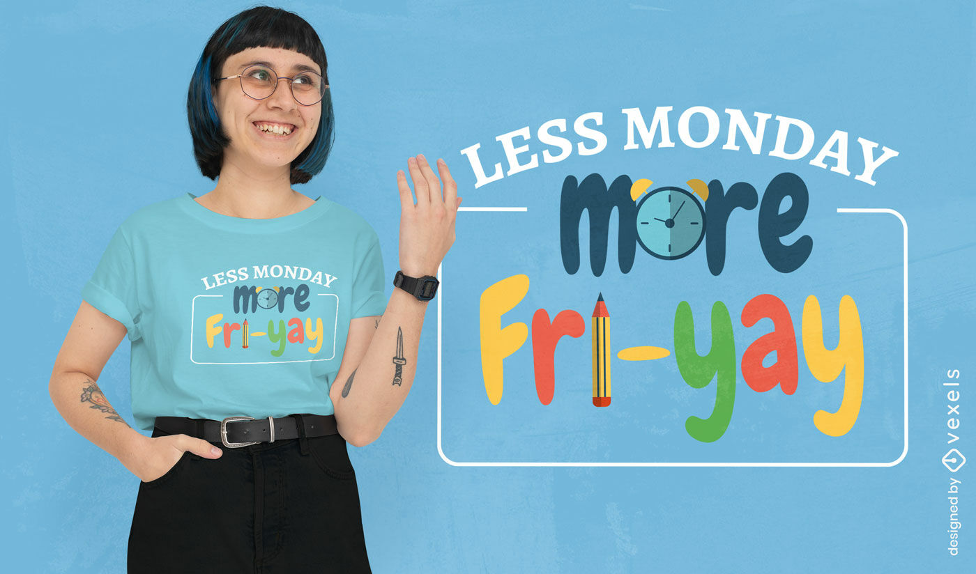 Diseño de camiseta con cita positiva de fin de semana