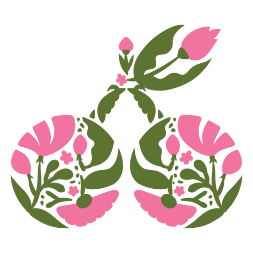 Ilustração floral elegante com flores cor de rosa Desenho PNG