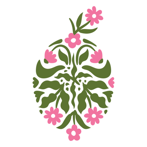 Design floral elegante com flores rosas e folhagens Desenho PNG