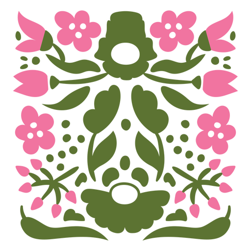 Design com padrão floral vibrante Desenho PNG