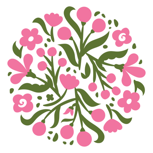 Design com padrão floral encantador Desenho PNG