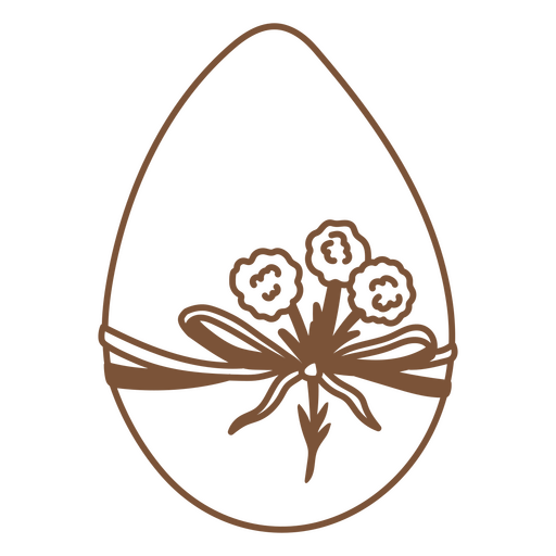 Ilustração elegante de ovo de páscoa floral Desenho PNG