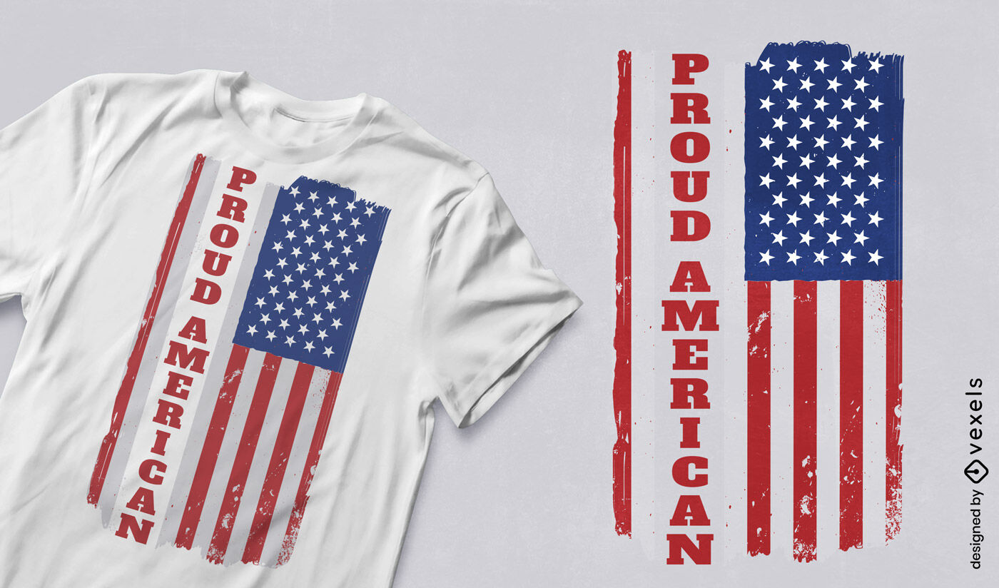 Patriotic proud american t-shirt design