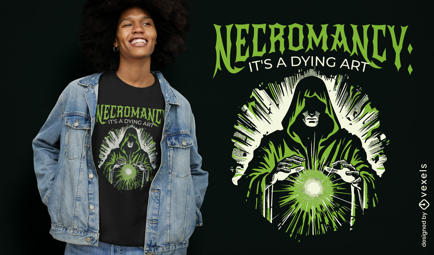  Diseño de camiseta de mago de nigromancia