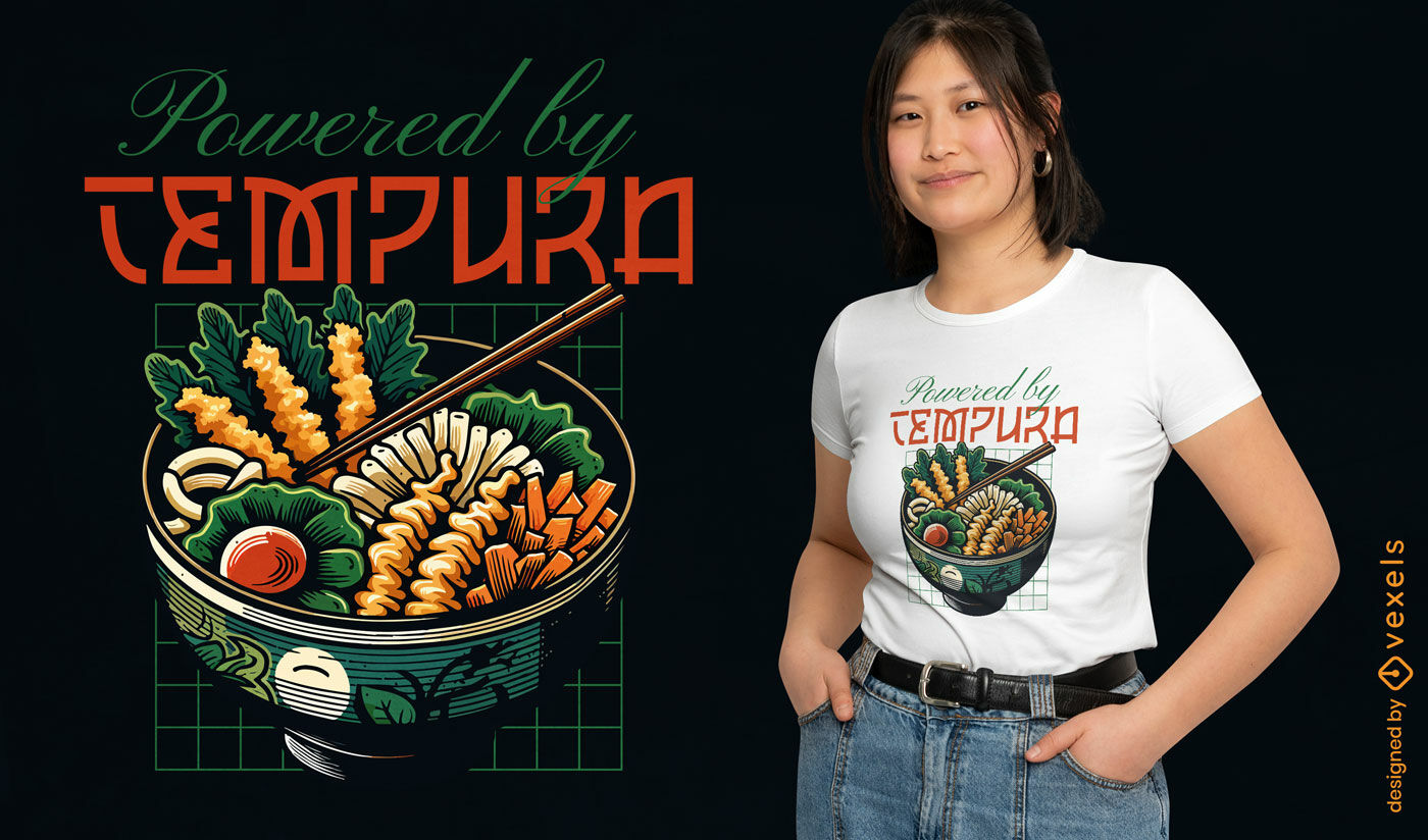 Japanese tempura food t-shirt design