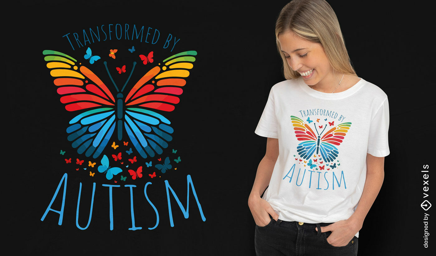 Autism awareness butterfly t-shirt design