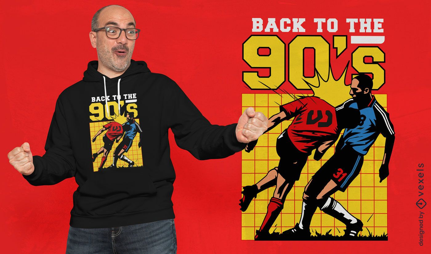 Diseño de camisetas retro de los 90